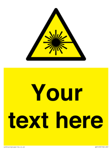 Custom Laser Hazard Sign